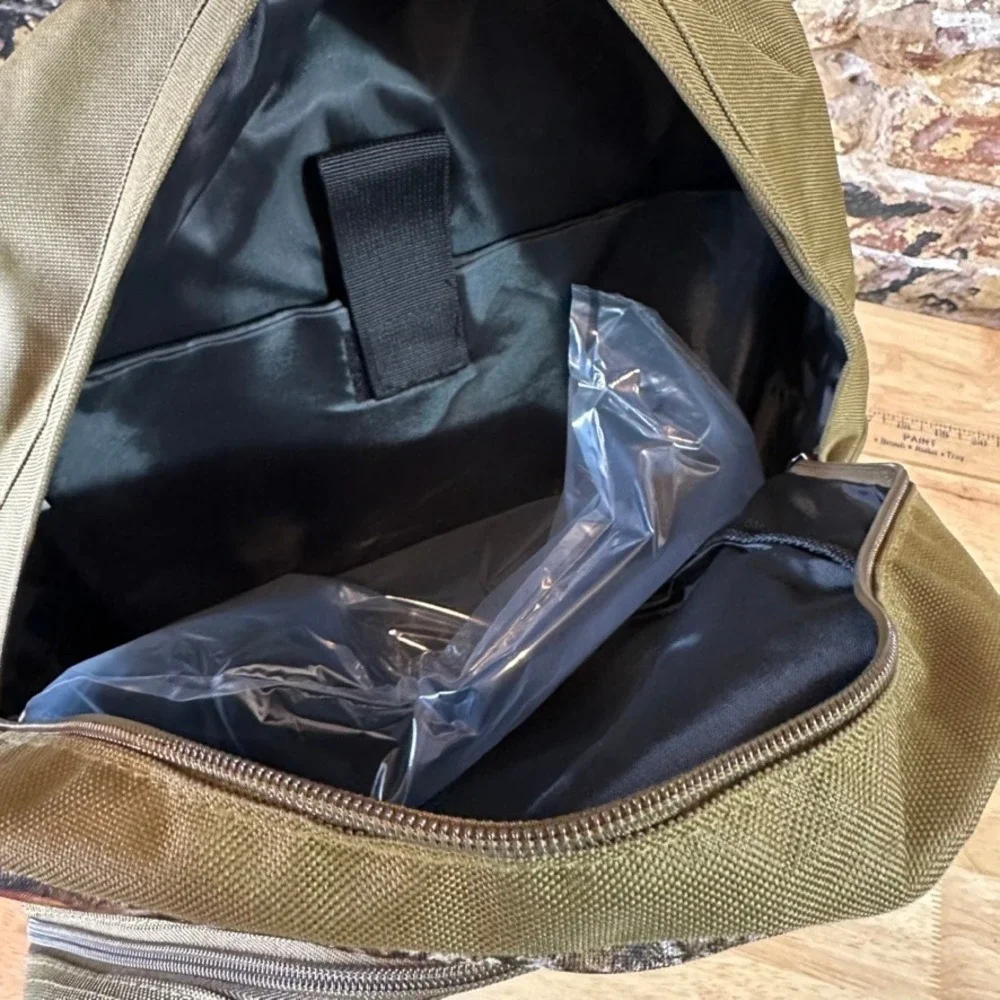 Realtree Laptop Backpack Camo Green Brown Padded Tech Bag NWT